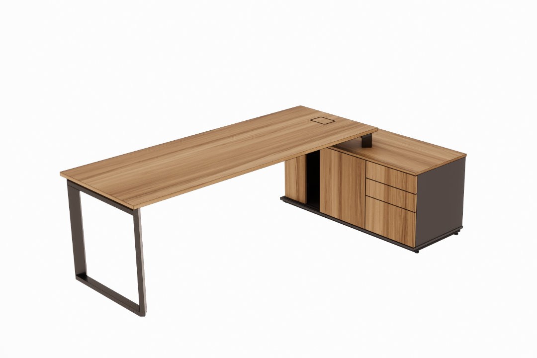 Mesa de escritório gerente com armário Level